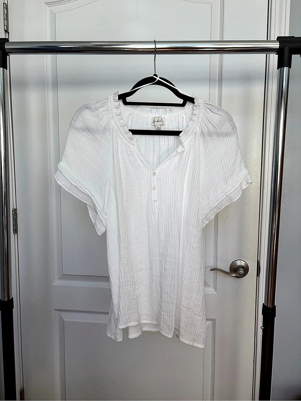 White Short Sleeve Blouse